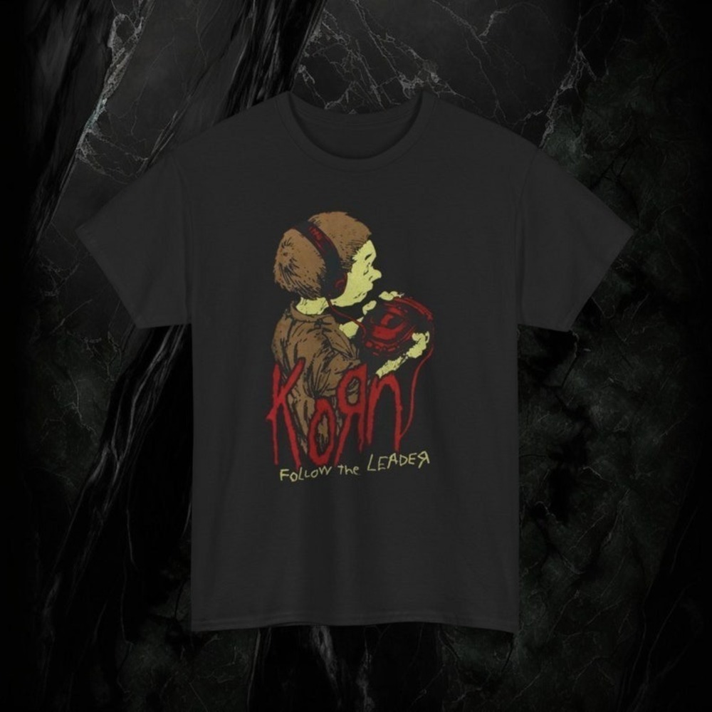 Korn Rock Band Shirt  American Nu Metal Rock Band Black Shirt